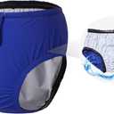 Reusable Swim Diapers for Adults Waterproof Leakproof Incontinence Swimwear Underwear for Men and Women with Special NeedsBlue Medium