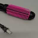 REVLON Silicone Bristle Heated Hair Styling Brush | Fast, Long Lasting Volume for Easy Styling | 1" Barrel for Full Body and Smooth Styles (Black/Pink)