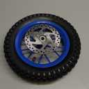 Mini Pocket Bike Tire, Rubber Front Wheel Tire 12.5x2.75in Disc Brake Sprocket Bolts for 2 Stroke Mini Dirt Bike (Blue)