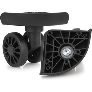 Replacement Suitcase Wheels Plastic for DIY Repair, 360 Swivel Wheel Replacement Luggage Travel Casters, Black Spinner Suitcase Caster for Luggage, V206