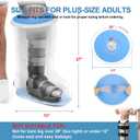 YUNCHI Waterproof Leg Cast Cover for Shower, Fits Adult Leg Size 12"-29" | Reusable Cast Protector with Non-slip Bottom, Waterproof Cast Cover Fits Plus Size Adult Post Surgery Boots, Braces, NEW-Extra Wide-Knee/Half-Leg