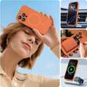 Miracase Magnetic for iPhone 16 Pro Max Case, [Soft Anti-Scratch Microfiber Lining], Compatible with MagSafe, Liquid Silicone Case Shockproof Drop Protection Phone Case for 16 ProMax, Orange