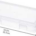 novelinks Plastic Small Storage Bins with Lids for Organizing, Mini Clear Storage Containers and Stackable Storage Box Organizer for Pencil Boxes, Task Boxes, Crayon Boxes (9 Pack Medium)