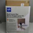 Medline Bed Assist Bar with Storage Pocket, Height Adjustable Bed Rail for Elderly Adults, Assistance for Getting In and Out of Bed at Home