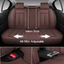 MINGBRON Car Seat Covers Full Set, Car Seat Cover Lumbar Support, Car Seat Protector Waterproof, Nappa Leather Car Seat Cushion, Front Seats and Back Fit for Most Cars Brown