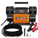 ALL-TOP 12V Air Compressor w/ LCD Control Panel to Preset Target Pressure, 150PSI 12.35CFM Air Pump Inflator for Overland (Dual Cylinder)