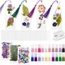 376 Pcs DIY Bookmark Making Kit, 150 Bookmark Laminating Pouches Bulk with 150 Tassels and Puncher DIY Projects Party Favor Gift for Reading Women Book Lovers(2 x 6 Inch,Purple)