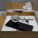  Passage Side plate Door Crystal Old Town Knob Matte Black