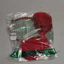 WOVOWOVO Christmas Mouse Ears Headbands for Women Velvet Mouse ear Headband Pearl Snowflakes Hair Accessories (Red)