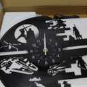 Decorative Vinyl Wall Clock with 12 InchesScience Fiction Film Themed Clocks, Vinyl Records Wall Clock, LED Light Wall Decor, Unique Birthday Gifts for Men,Kids
