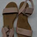 DREAM PAIRS Womens Espadrilles Ankle Stretch Elastic Strap Open Toe Wedges Flats Sandals (5.5, Nude/Pink)