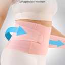 FREETOO Postpartum Belly Band Wrap for Women,Abdominal Binder Post Surgery,for Natural Delivery,C Section Belly Binder Post Partum,Stomach Binder Postpartum with Adjustable Compression,M,Pink (M)