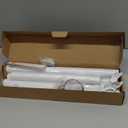 Closet Rods for Hanging Clothes, 17 to 84 Inch Heavy Duty Stepless Adjustable Closet Hanging Rod, 1.3 Inch Diameter Metal Closet Rod for Wardrobes Laundry Bedroom RV, White