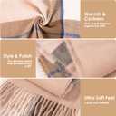 Winter Women's Scarf Long Checkered Scarf Warm, Rustic, Loose-Fitting Winter and Autumn Blanket shawl Gift