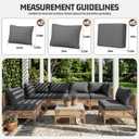 14pcs Outdoor Patio Cushion Covers Replacement, 24" Zippered Outdoor Cushion Covers Waterproof, UV Resistant & Washable Patio Furniture Cushion Covers Waterproof for Patio Sectional, Lght Grayi