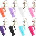8 Pack Mini Tumbler Keychain for Stanley Cup, Mini Cup Keychain Chapstick Holder for Women Girls