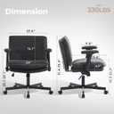 Criss Cross Chair with Flip-Up Arms and Lockable Wheels, Plush Fabric Cross Legged Office Desk Chair,Wider 125Tilting Adjustable Swivel Computer Chair for Home, Apartment, Bedroom,Black