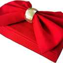 Cloth Napkins Set of 6, 100% Cotton Dinner Napkins for Everyday Use Reusable, Perfect as Christmas Thanksgiving Dining Kitchen Table Decoration (Red)