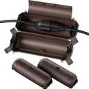 Flemoon [3 Pack] Outdoor Extension Cord Waterproof Cover, Weatherproof Electrical Connection Box for Outdoor Plug, Outlet, Outdoor Outlet, Socket, Halloween, Christmas Holiday Decoration Light, Brown