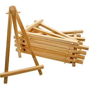 MYYZMY 7.5 Inch Mini Wood Display Easel, 10 Pcs Tabletop Easels for Displaying Photos, Picthres