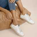 Mi.iM Sofia Womens Low Top Star Sneakers - Fashion Lace-Up Shoes with Cushioned Insole and Rubber Sole, 11 US