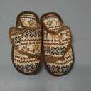 Besroad Kids Fluffy Soft Wide House Summer Slippers Adjustable Fuzzy Slides Bedroom House Shoes for Girls Boys Brown Bohemia Little Kid 11-11.5