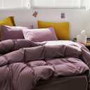 CLOTHKNOW Pale Mauve Comforter Set Full Size Dusty Purple Bedding Comforter Sets Soft Women Girls Comforter with 2 x Pillow Cases
