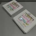 2 x LeZakaa 50Pcs Wedding Napkins-Love,Laughter,Happily Ever AfterLettering Gold Foil Design 3 Ply Disposable Paper Napkin Bridal Shower Tableware Party Supplies for Wedding, Engagement-6.5x6.5" Folded