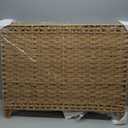 Laundry Hamper with 4 Removable Liner Bags; 176L Handwoven Rattan Laundry Basket with Lid & Heightened Feet; Clothes Hamper with Side Handles