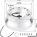 Universal 5/6 Hole Steering Wheel Hub Adapter, Compatible for GMC Chevy Pontiac Cadillac Truck Pickup(Silver)