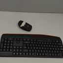 Wireless Keyboard and Mouse Combo-Full Size QWERTY Layout 2.4G Stereo Keycap Ergonomically Designed Mechanical Keyboard Set for Windows, PC,Laptop, Notebook,Computer with USB-A&Typ-C 2-in-1 Receiver (red)