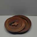 1 Pcs Plates Wood Communion Set with Lid, Wooden Bread Tray Plates for Churches, Holy Communion Tray with Cover, Church Supplies Ware Sets