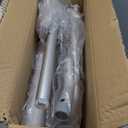 Vaunn Medical Deluxe Spa Shower Chair with Arms and Back, Bath Seat for Seniors, 350 lbs Max Weight, White With Light Gray Arms