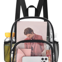 Clear Backpack for Stadium Events Clear Backpack 12x12x6 with Front Pocket for Concert Sport Fashion Women Backpack Events Work Travel