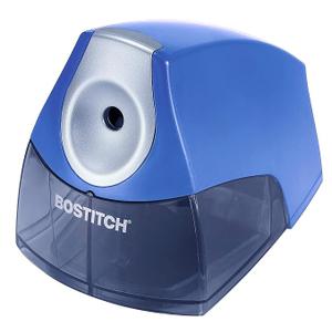 Bostitch Office Electric Pencil Sharpener, Heavy Duty Powerful Stall-Free Motor, High Capacity Shavings Tray, for Office or Classroom, Blue