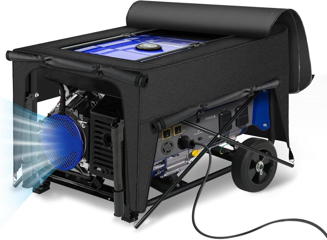 Porch Shield Generator Covers Running - Heavy Duty Waterproof Generator Rain Enclosure Tent Tarpaulin Shelter for 3500w-12000w BlackTop Opening