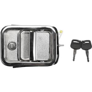 A18-42228-001 Chrome Exterior Door Handle Assembly Right Passenger Side with Keys Compatible with 2003-2011 Freightliner Columbia, 2005-2014 Century class, Coronado, Argosy OEM A18-42228-003, 760-5201