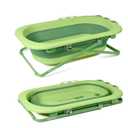 Beberoad Love Collapsible Baby Bathtub for Newborn to Toddler Portable & Adjustable Infant Tub with Non-Slip Design, Space-Saving Bathtub for Travel & Home Use (Green)