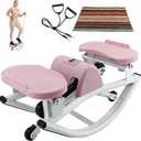 Rock Stepper, Side to Side Rocker Machine, Steppers for Exercise at Home, U-Shaped Rock Stepper Machine with Digital Display & Resistance Bands250 LBS Loading Capacity Exercise Equipment