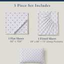 LANE LINEN 100% Organic Cotton Twin XL Sheets Set 3-Piece Pure Percale Bedsheets Bedding Breathable Fits Mattress Upto 15" Deep - Black Polka Dot