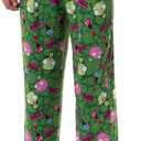 Invader ZIM Adult ZIM Gir and Pig AOP Tossed Print Sleep Pajama Pants Loungewear Sleepwear for Men Women (Green, XL)