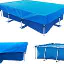 102 x 63 in Pool Cover 8x5 Rectangle Swimming Pool Covers 102 X 67 Rectangular Pool Cover for Above Ground Pools 8.5 ft x 5.6 ft Blue Pool Covers Made of 5-Layer Tear-Resistant PE Waterproof