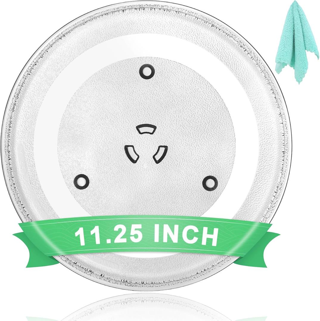 11.25" Universal Microwave Plate Replacement Glass Turntable| Fits LG, GE, Panasonic, Frigidaire, Farberware & More