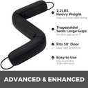 Comfyanno 38 Weighted Under Door Draft Stopper, Heavy Weight 2.2lb, Fits Large Door Gap up to 3, Block Cold Air Draft from Bottom Door, Fits Front, Bedroom, Interior Door, Easy to Install, Black