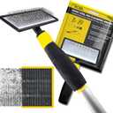 FinXCEL HVAC Coil Cleaning Brush | ACME Pole Compatible | 135 Angled Pins | DIY Tool for Tight A/C Coil Spaces | Chemical-Free | Pole Not Included