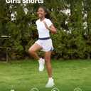 PATPAT Girls 2-in-1 Shorts, Ultra-Light Quick-Dry Active Shorts with Bamboo Viscose Liner for Kids Soccer Dance Biker Sports (Gray, L)