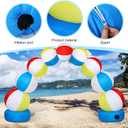 RattanView Inflatable Arch 8 ft Summer Beach Ball Party Arch Rainbow Beach Party Decoration Inflatable Pool Favors for Indoor Outdoor Lawn Yard Garden Decoration(Blue), 14 x 8 ft/ 4.3 x 2.5 m