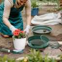 Soil Sieve Sifter Set with Shovel Gloves, Garden Sieve Set with 4 Interchangeable Mesh 3,6,9,12mm, Dirt Sifter for Sand, Rock, Compost, Soil Scoops Garden Tool (Green Sieve Set)