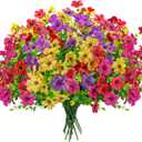 Der Rose 12 Bundles Artificial Flowers for Outdoors Fake Flowers Plants Spring Summer Decoration UV Resistant for Outside Home Porch Patio Garden Decor