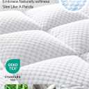 BEDELITE King Mattress Topper 3 Inch Thick Mattress Pad, Plush Pillow Top Bed Cover with Elastic Deep Pockets Up to 6-24 Inch for Pressure Relief, Shredded Memory Foam Filling